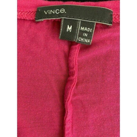 Vince Womens Solid Pink Boat Neck Long Sleeve Top T Shirt Medium - Picture 5 of 5